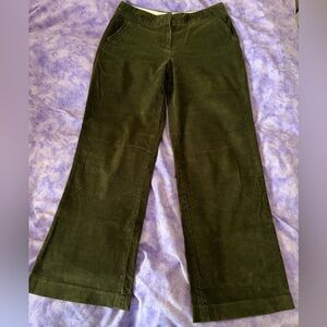 Talbots Olive Green Corduroy Trouser Pants